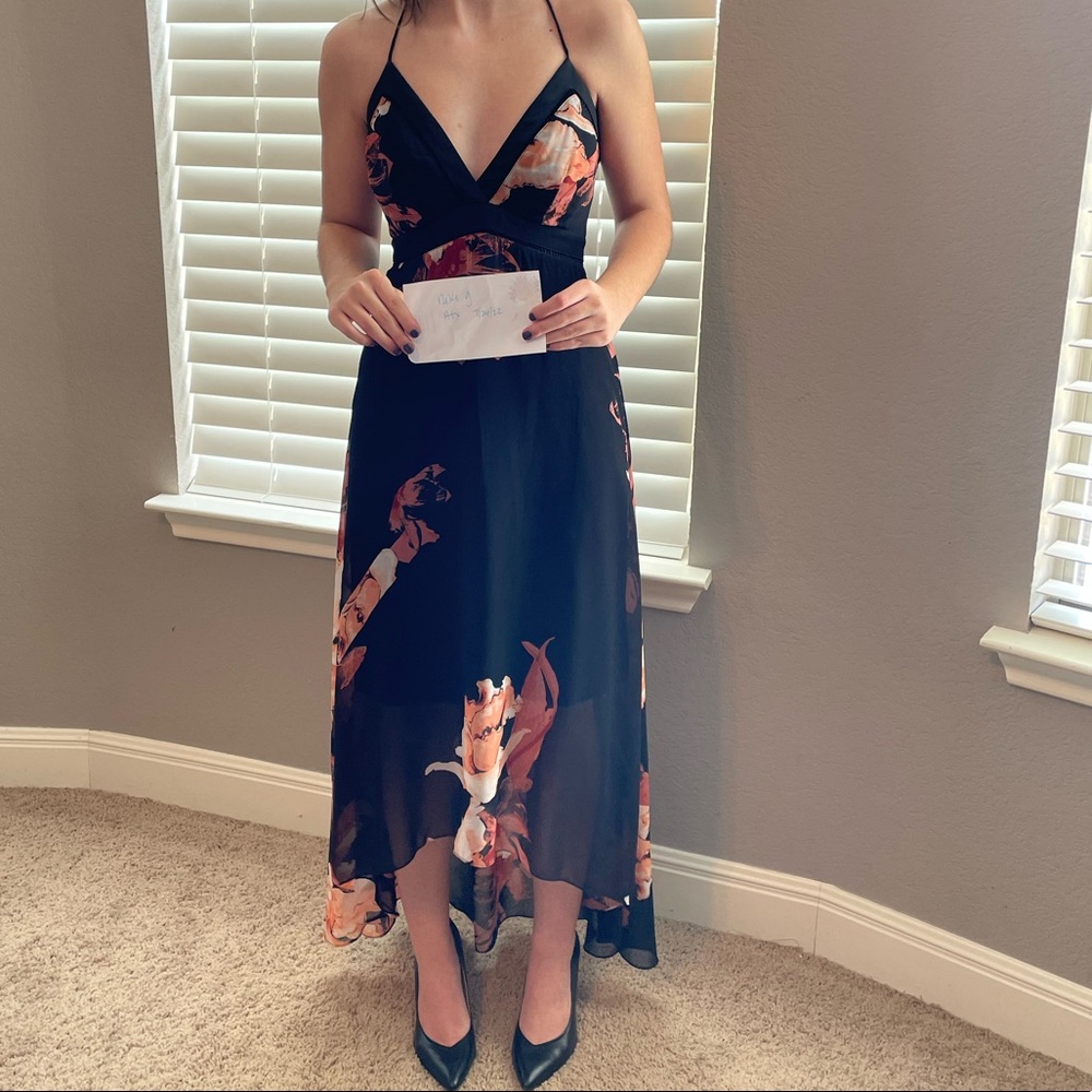 Black floral dress